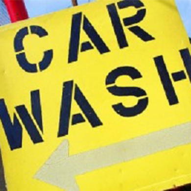 A car wash sign.
