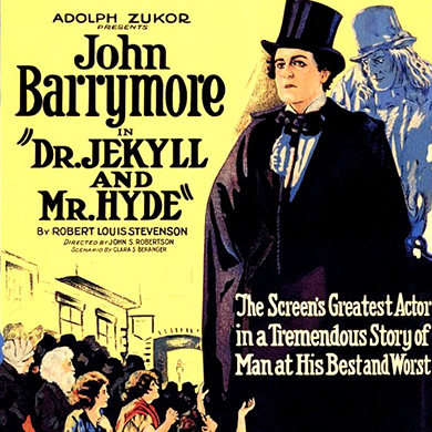 Vintage poster of "Dr. Jekyll and Mr. Hyde."
